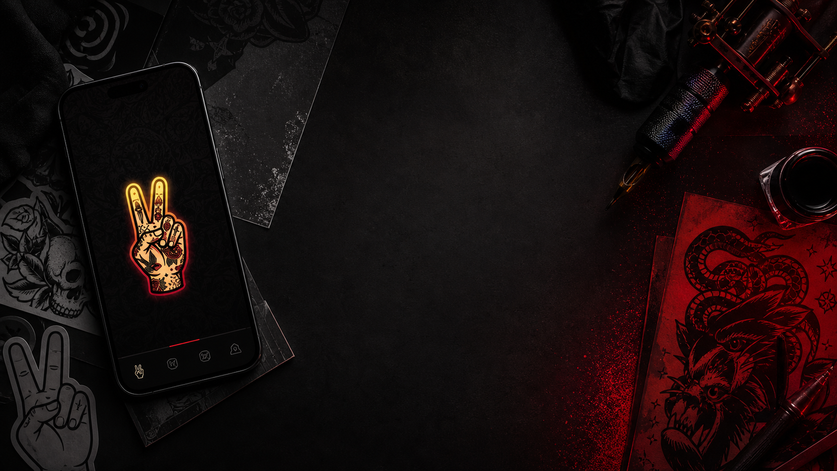 LVL2 tattoo booking app on a mobile device